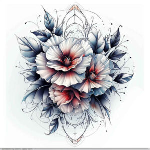 other-flowers tattoo design ideas subtle shape soft edges for upper chest