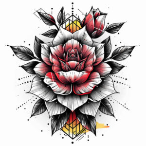 other-flowers tattoo design ideas monochrome soft gradients for nape
