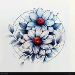 other-flowers tattoo design ideas airy soft gradients for palm