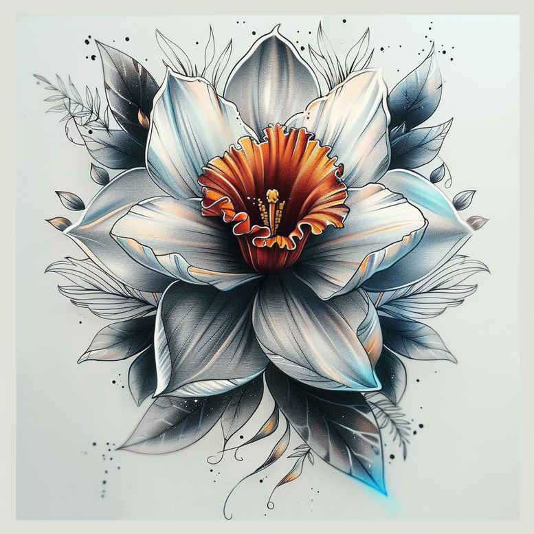 other-flowers tattoo design ideas punctual soft gradients for sternum