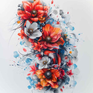other-flowers tattoo design ideas small detail soft gradients for wrist