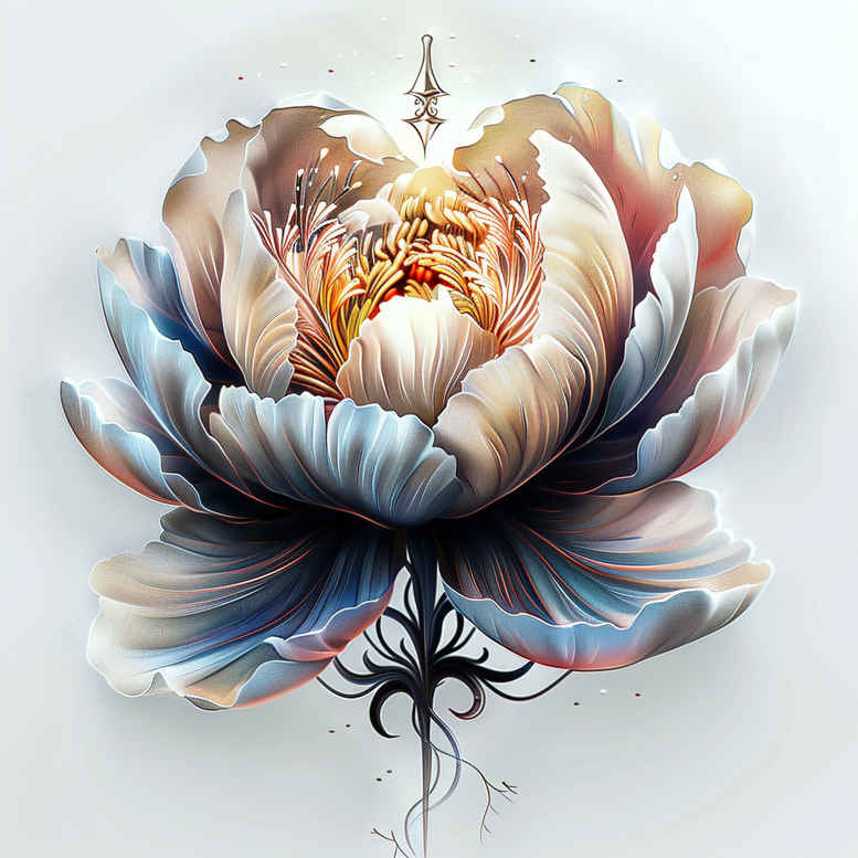 other-flowers tattoo design ideas tiny motif soft gradients shows strength