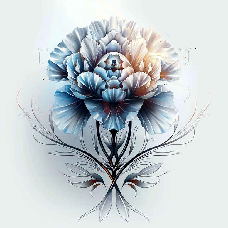 other-flowers tattoo design ideas soft curve subtle shading for behind ear