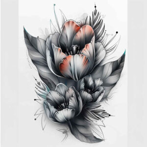 other-flowers tattoo design ideas slender subtle shading for full back