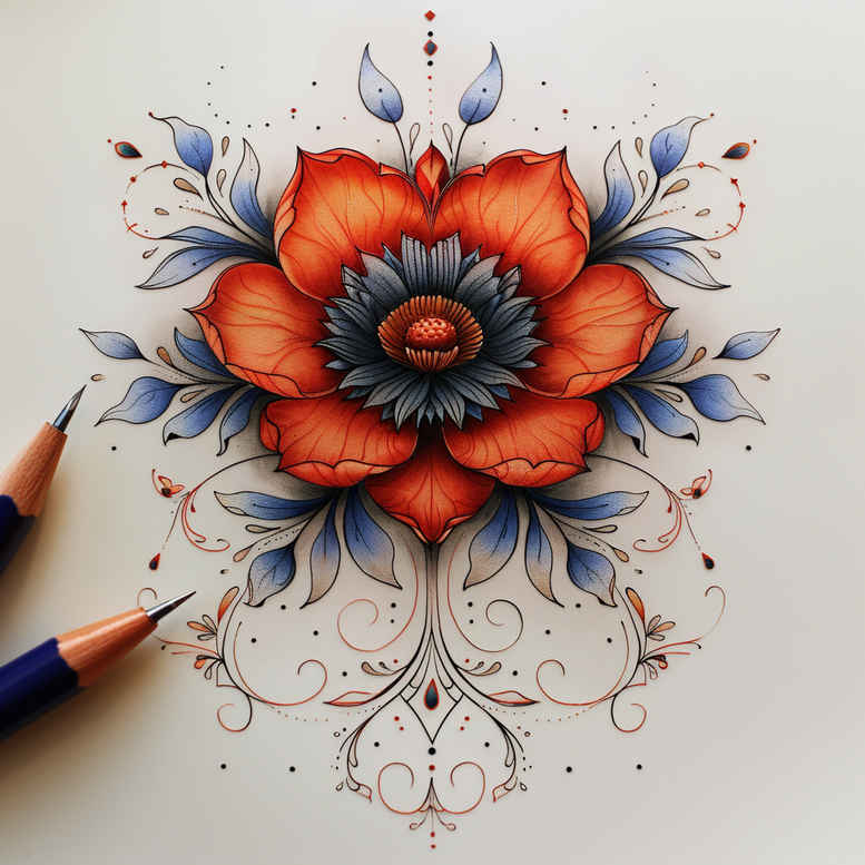 other-flowers tattoo design ideas single dot subtle shading for hand