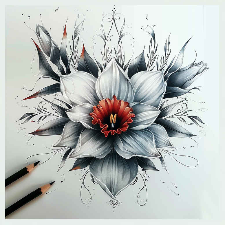 other-flowers tattoo design ideas simple icon vibrant for shoulder