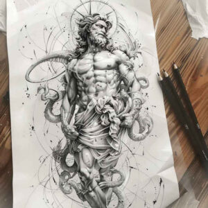 ancient-greece – tattoo design ideas free ai generated – surrealism-melted-shapes – for-back-shoulder – Gallery: other-greece-inkby-ai