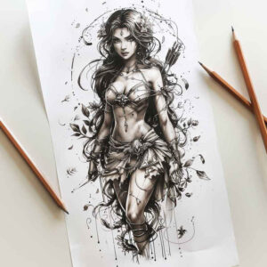 ancient-greek-art – tattoo design ideas free ai generated – surrealism-psychedelic – for-elbow – Gallery: other-greece-inkby-ai