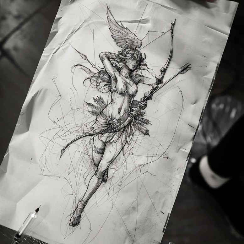 greek-colors – tattoo design ideas free ai generated – neotraditional-clean-fill – for-lower-back – Gallery: other-greece-inkby-ai
