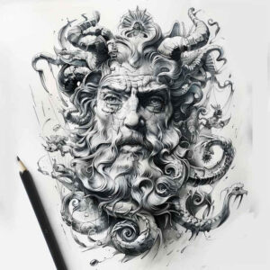 greek-courage-symbols – tattoo design ideas free ai generated – neotraditional-color-blending – for-stomach – Gallery: other-greece-inkby-ai