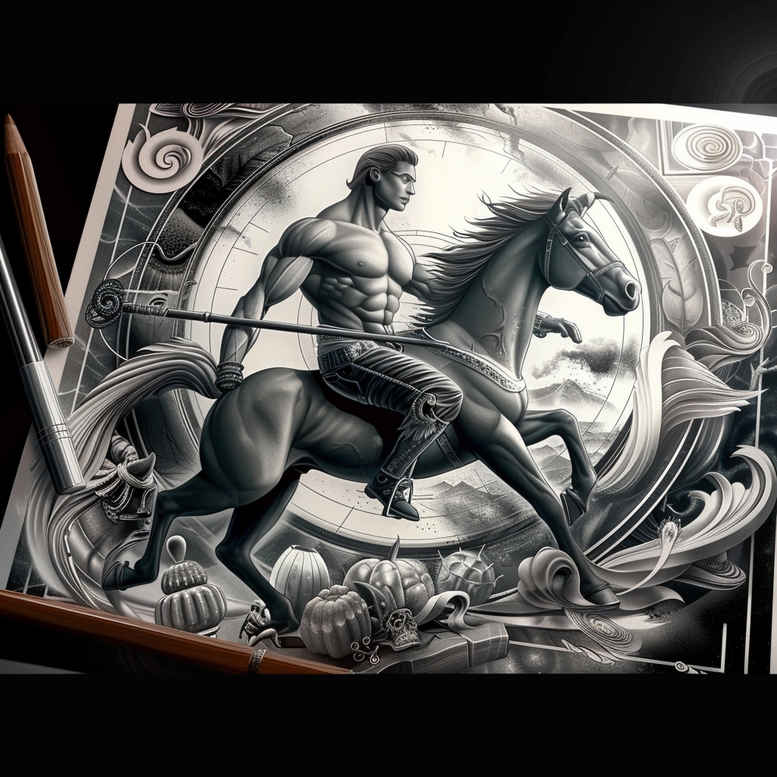greek-decorative-art – tattoo design ideas free ai generated – realism-high-resolution-tattoo – for-side – Gallery: other-greece-inkby-ai