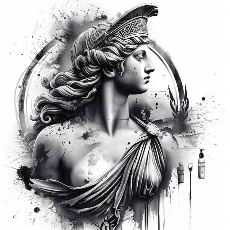 greek-ornamental-tattoo-neotraditional-refined-detail-for-heel – tattoo design ideas free ai generated – Gallery: other-greece-inkby-ai