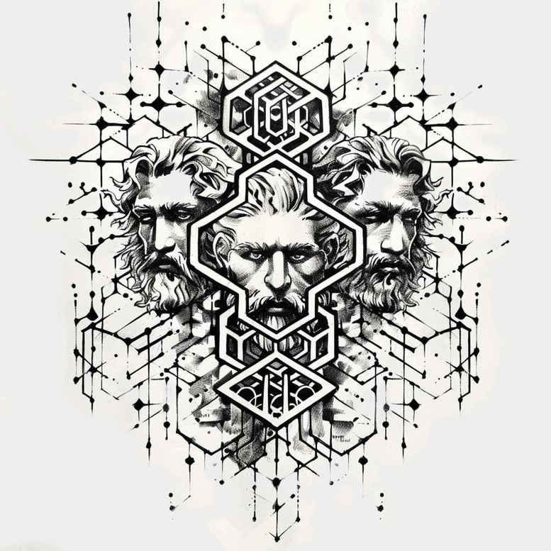 greek-wavy-pattern-tattoo-surrealism-phantasmagoric-for-abdomen – tattoo design ideas free ai generated – Gallery: other-greece-inkby-ai