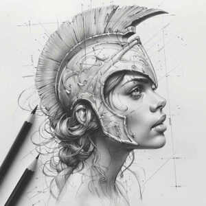 greek-ornamentation – tattoo design ideas free ai generated – neotraditional-dynamic-color – for-shin – Gallery: other-greece-inkby-ai