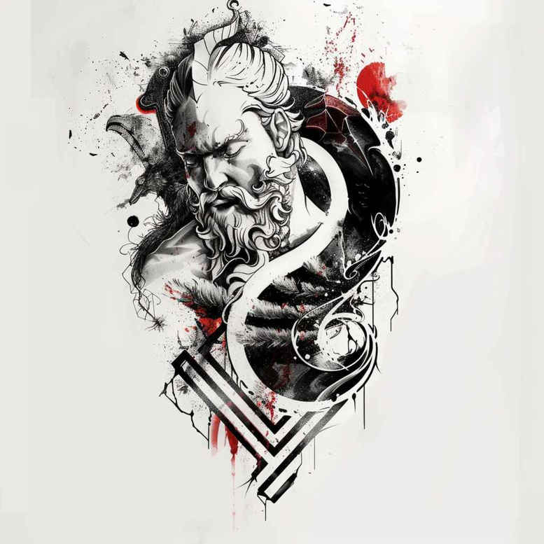 greek-spiritual-tattoo-neotraditional-clean-fill-for-heel – tattoo design ideas free ai generated – Gallery: other-greece-inkby-ai