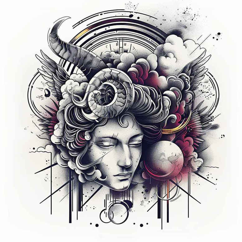 greek-power-symbols – tattoo design ideas free ai generated – neotraditional-artful-color – for-full-back – Gallery: other-greece-inkby-ai