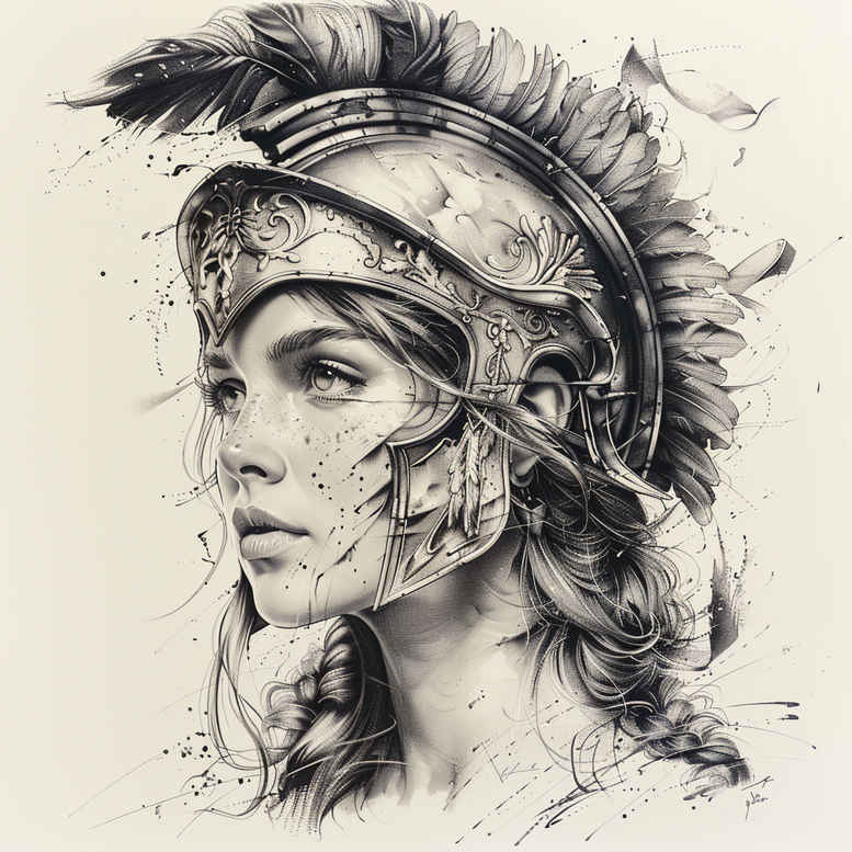 greek-power-symbols – tattoo design ideas free ai generated – neotraditional-clean-fill – for-shin – Gallery: other-greece-inkby-ai