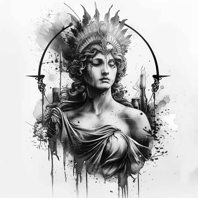 greek-sacred-architecture – tattoo design ideas free ai generated – realism-optical-illusion – for-shoulder – Gallery: other-greece-inkby-ai
