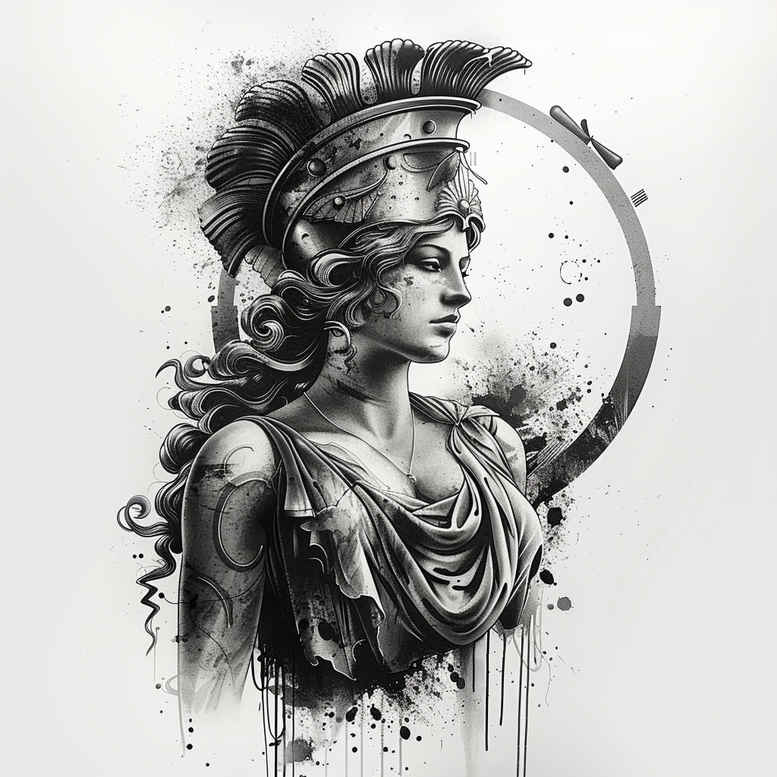 greek-symbolism – tattoo design ideas free ai generated – neotraditional-gradient-fills – for-scapula – Gallery: other-greece-inkby-ai