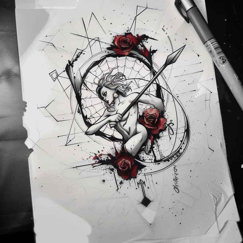 greek-gods-tattoo-neotraditional-modern-classic-for-side-torso – tattoo design ideas free ai generated – Gallery: other-greece-inkby-ai