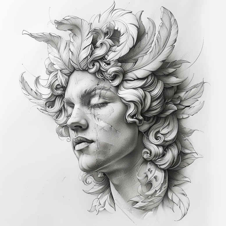 other-greece tattoo design ideas natural blush detailed shading for knee
