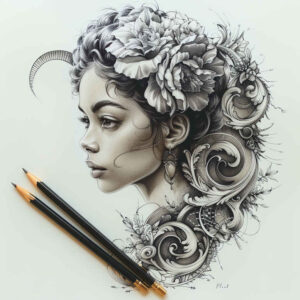 other-greece tattoo design ideas Surrealism shifting shapes detailed statues symbolising endurance