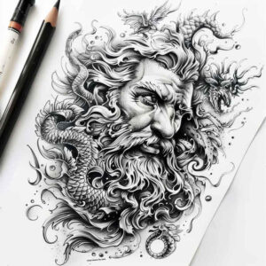 other-greece tattoo design ideas deep-shading dramatic meaning strength