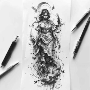 other-greece tattoo design ideas artistic contrast iconic represents perseverance