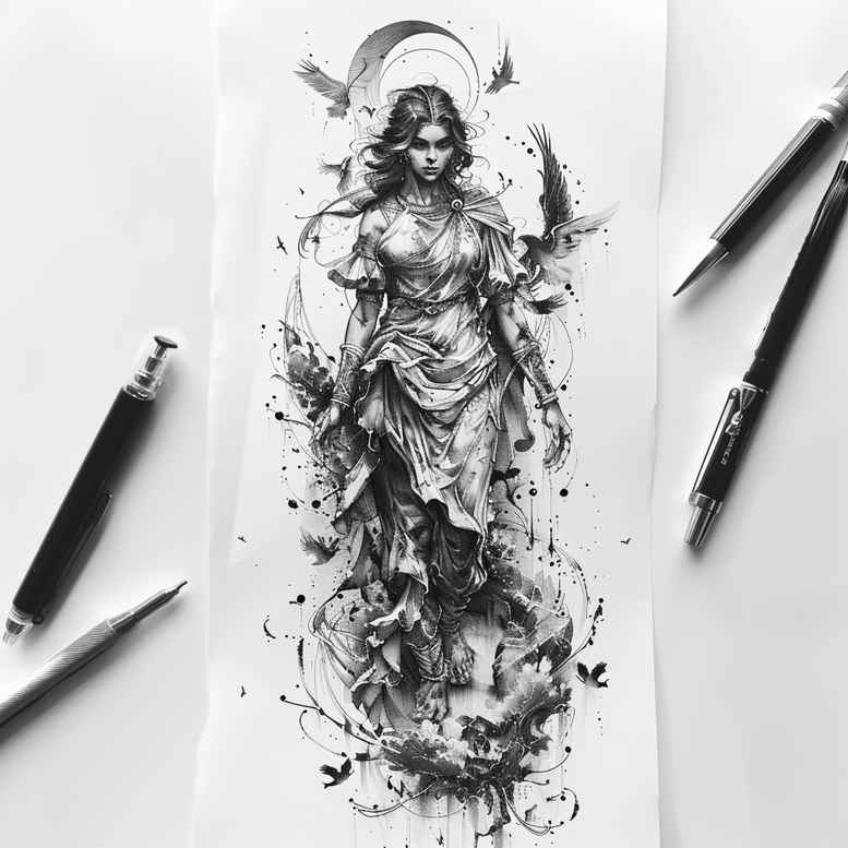 other-greece tattoo design ideas artistic contrast iconic represents perseverance