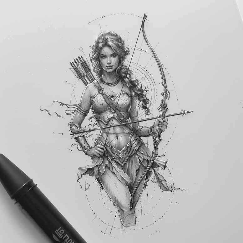 other-greece tattoo design ideas Surrealism juxtaposition mythology for outer arm