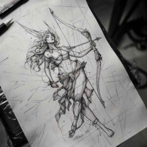 other-greece tattoo design ideas Surrealism bizarre mythology symbol of perseverance