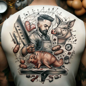 baking-hobby – tattoo design ideas free ai generated – neotraditional-classic-shading – for-upper-shoulder – Gallery: other-hobby-inkby-ai