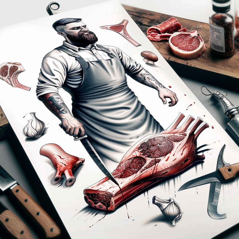 cinema-hobby – tattoo design ideas free ai generated – realism-realistic-wrinkles – for-hip – Gallery: other-hobby-inkby-ai