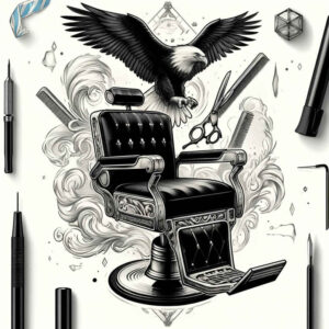 dance-hobby – tattoo design ideas free ai generated – neotraditional-deep-blacks – for-abdomen – Gallery: other-hobby-inkby-ai