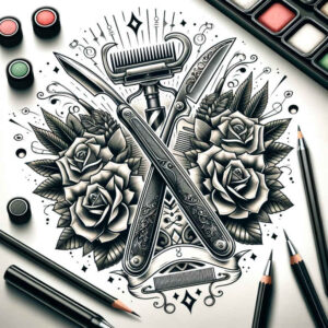 dance-hobby – tattoo design ideas free ai generated – neotraditional-structured-design – for-chest – Gallery: other-hobby-inkby-ai