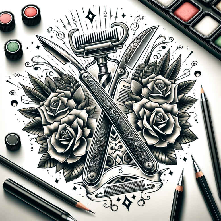 dance-hobby – tattoo design ideas free ai generated – neotraditional-structured-design – for-chest – Gallery: other-hobby-inkby-ai