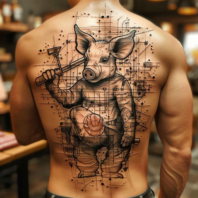 drawing-hobby – tattoo design ideas free ai generated – neotraditional-dynamic-color – for-lower-arm – Gallery: other-hobby-inkby-ai