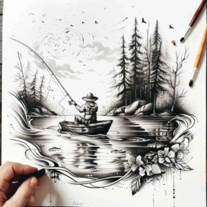 meditation-hobby – tattoo design ideas free ai generated – neotraditional-layered-fill – for-inner-arm – Gallery: other-hobby-inkby-ai