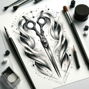music-hobby – tattoo design ideas free ai generated – surrealism-phantasmagoria – for-thigh – Gallery: other-hobby-inkby-ai