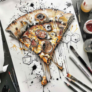 musical-instrument-hobby – tattoo design ideas free ai generated – neotraditional-modern-classic – for-upper-thigh – Gallery: other-hobby-inkby-ai