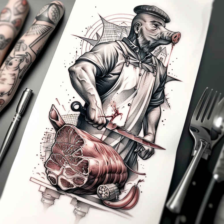 musical-instrument-hobby – tattoo design ideas free ai generated – realism-realistic-texture – for-full-back – Gallery: other-hobby-inkby-ai