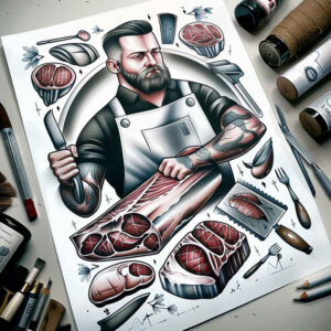 running-hobby – tattoo design ideas free ai generated – surrealism-distorted-reality – for-biceps – Gallery: other-hobby-inkby-ai