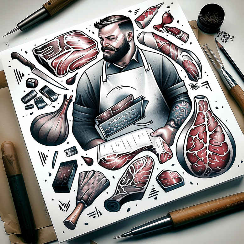 sports-hobby – tattoo design ideas free ai generated – surrealism-unreal – for-neck – Gallery: other-hobby-inkby-ai