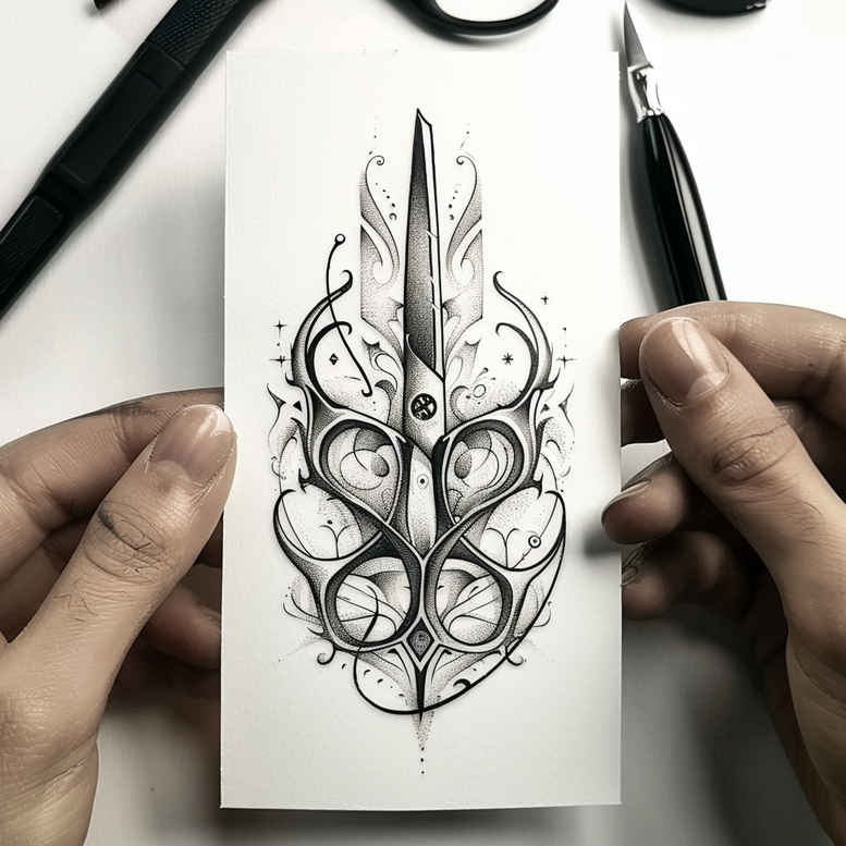 other-hobby tattoo design ideas refined lines hobby motifs symbolising courage