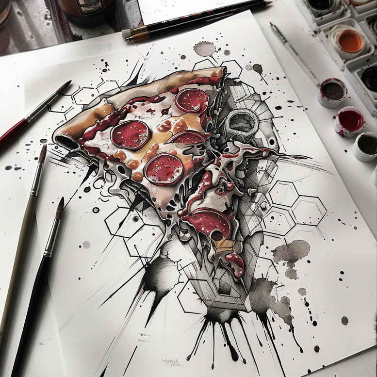 other-hobby tattoo design ideas Neotraditional balanced tones hobby symbols represents resilience