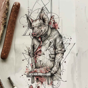other-hobby tattoo design ideas Surrealism bizarre passionate for ribs