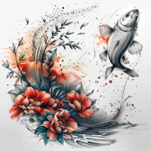 writing-hobby – tattoo design ideas free ai generated – neotraditional-layered-fill – for-upper-back – Gallery: other-hobby-inkby-ai