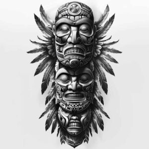 native-craft – tattoo design ideas free ai generated – neotraditional-artful-color – for-lower-arm – Gallery: other-native-americans-inkby-ai