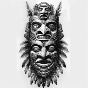 native-craft – tattoo design ideas free ai generated – realism-light-play – for-upper-back – Gallery: other-native-americans-inkby-ai