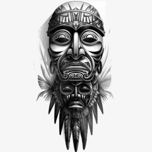 native-culture – tattoo design ideas free ai generated – surrealism-phantasm – for-collarbone – Gallery: other-native-americans-inkby-ai